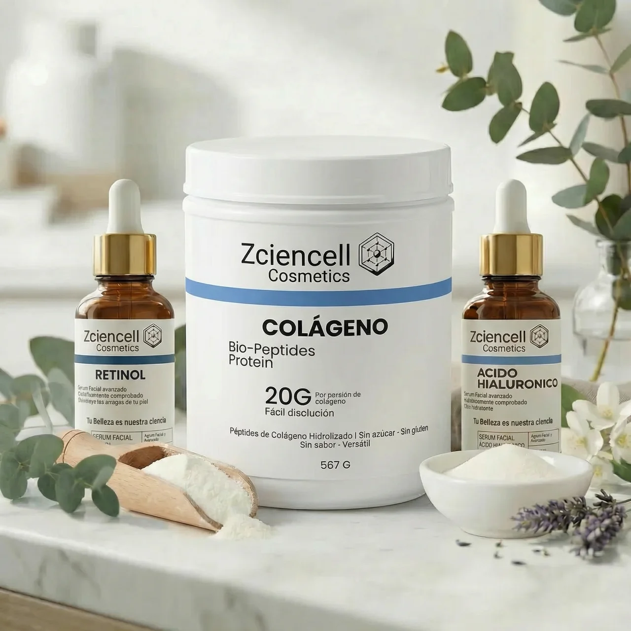 Combo: Retinol + Ácido Hialurónico + Colageno